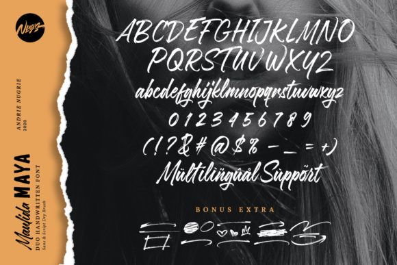 Maulida Maya Font PNG with transparent background - Preview 2