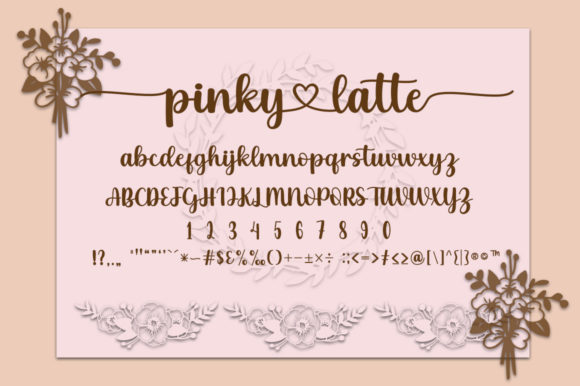 Pinky Latte Font PNG with transparent background - Preview 5