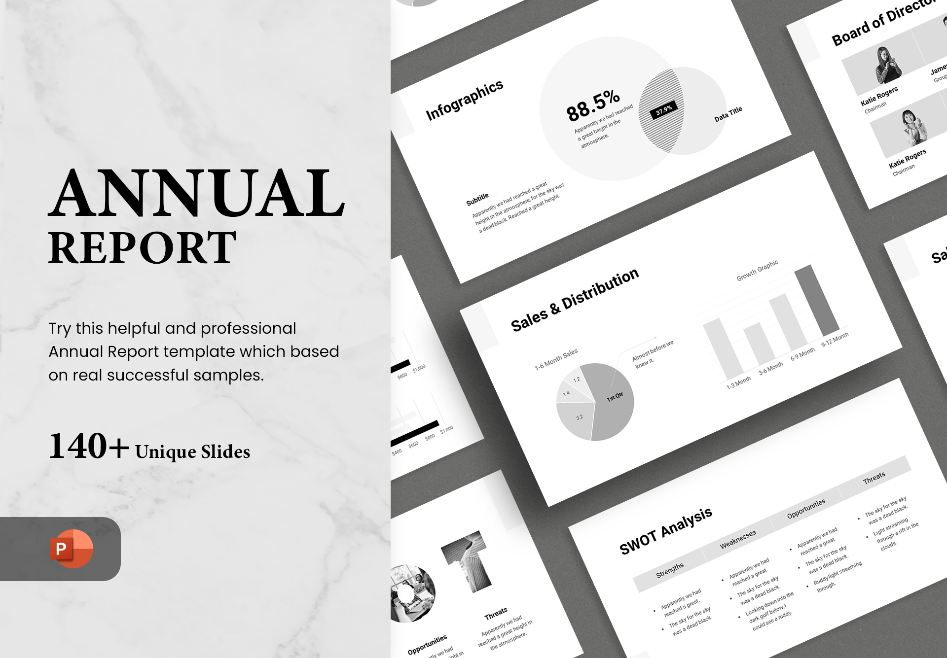 Plantilla de PowerPoint del Informe Anual