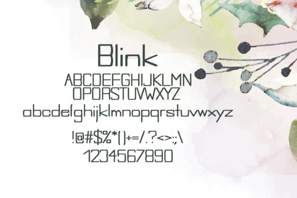 Blink Font - Preview 1