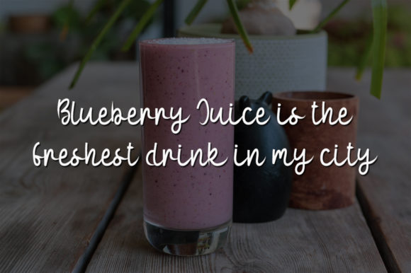 Blueberry Juice Font - Preview 2