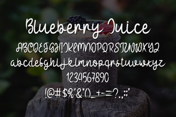 Blueberry Juice Font - Preview 4