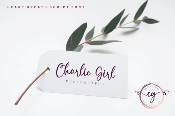 Heart Breath Font PNG with transparent background - Preview 1