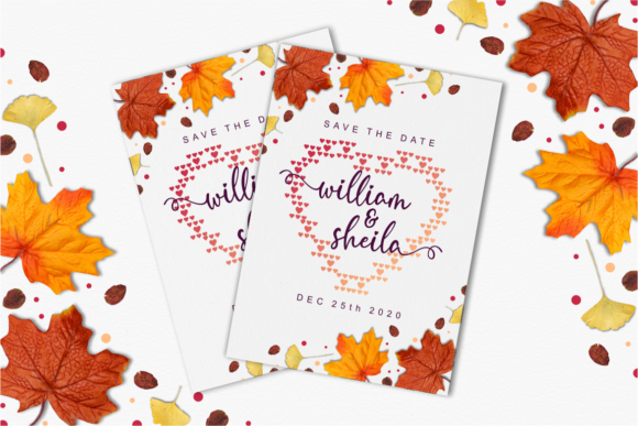 Heart Breath Font PNG with transparent background - Preview 2