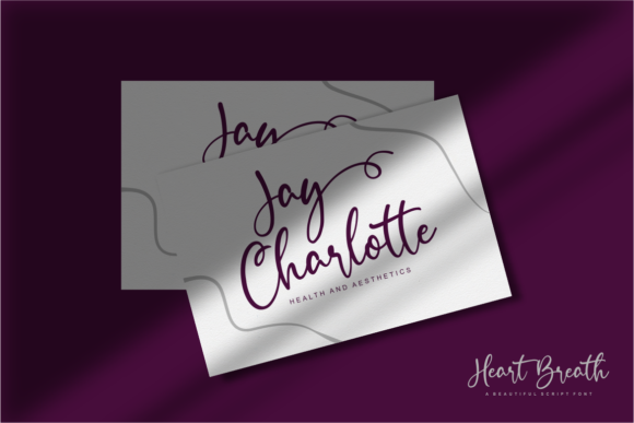 Heart Breath Font PNG with transparent background - Preview 4