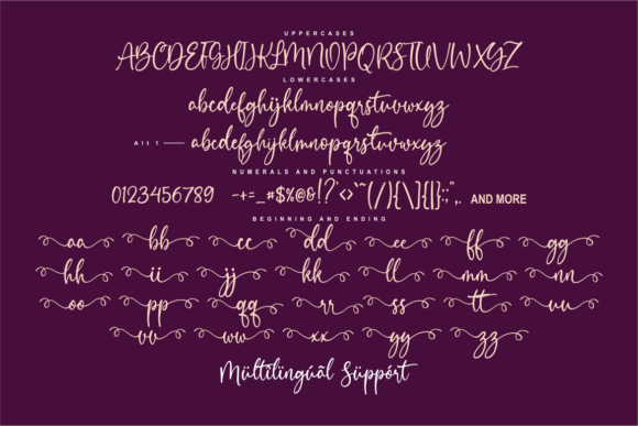Heart Breath Font PNG with transparent background - Preview 6