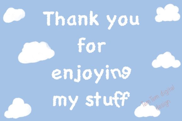 Lovely Cloud Font font preview - 4