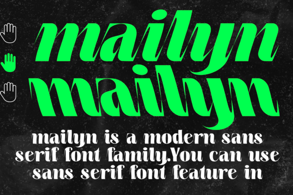 Mailyn Font PNG with transparent background - Preview 2