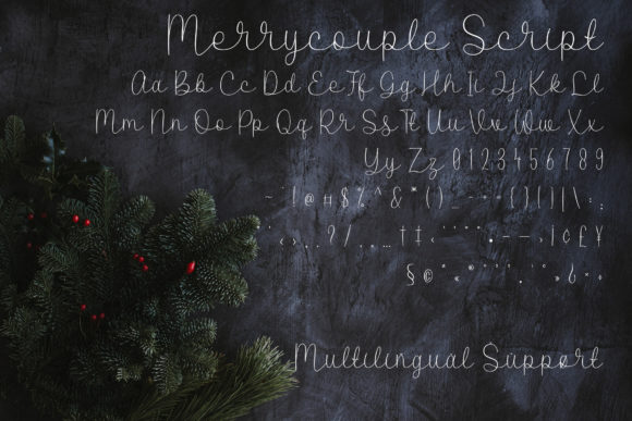 Merry Couple Font PNG with transparent background - Preview 6