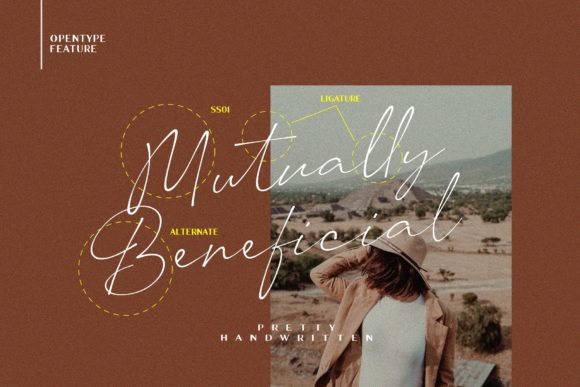 Mutually Beneficial Font PNG with transparent background - Preview 1