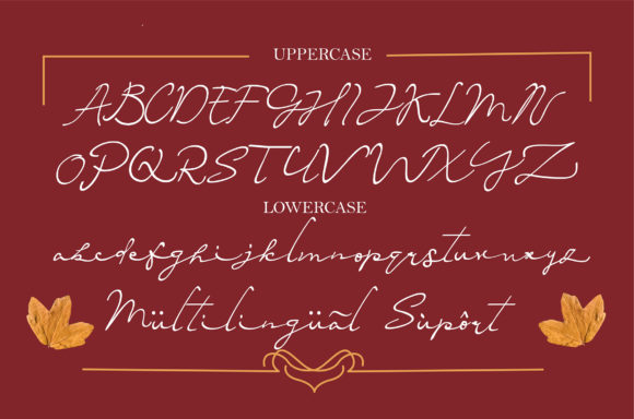 Red Romance Font PNG with transparent background - Preview 1
