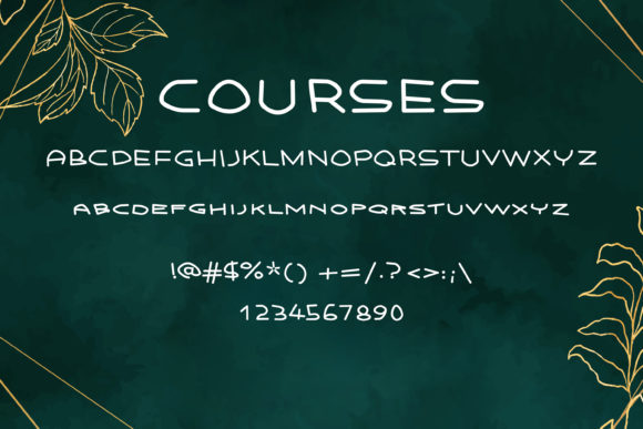 Courses Font - Preview 1