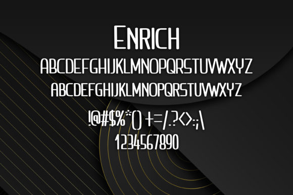 Enrich Font PNG with transparent background - Preview 1