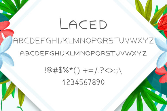 Laced Font PNG with transparent background - Preview 1