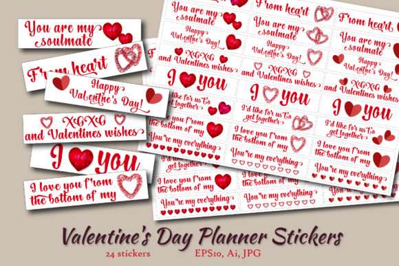 Valentine's Day Planner Stickers