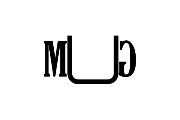 Monogram Mug Simple Minimalist Logo Graphics