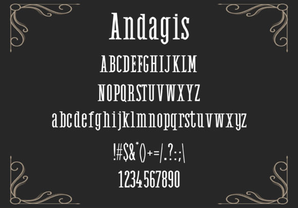 Andagis Font - Preview 1