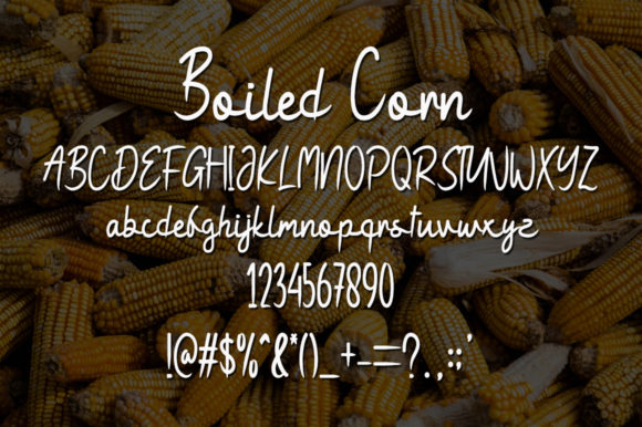 Boiled Corn Font - Preview 3