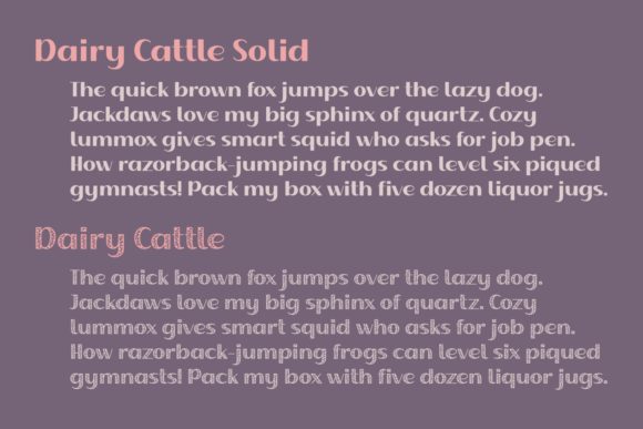 Dairy Cattle Font - Preview 1