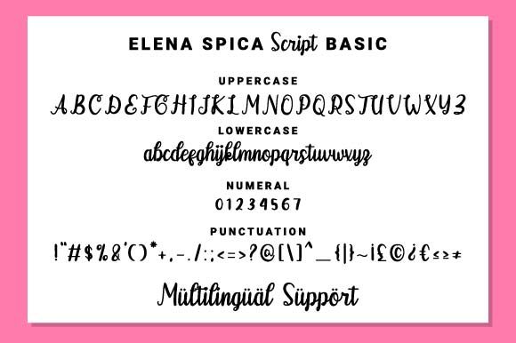 Elena Spica Font PNG with transparent background - Preview 6