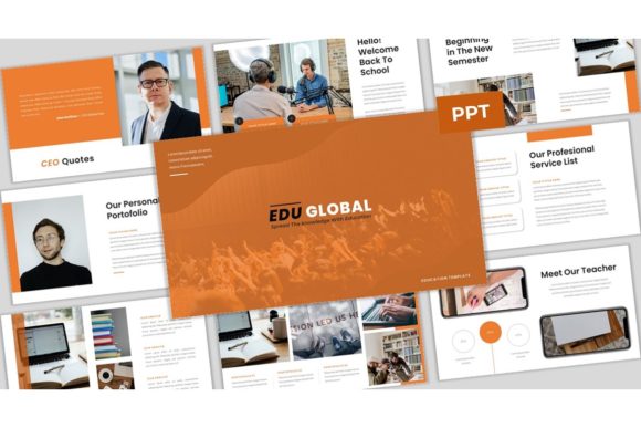 Preview of Global Edu - Education PowerPoint PowerPoint template