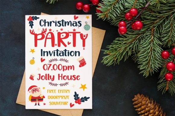 Happy Christmas Party Font - Preview 2