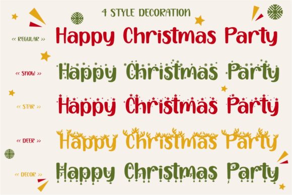 Happy Christmas Party Font - Preview 4