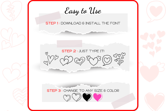 Heart Dingbats Font - Preview 3