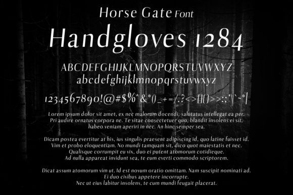 Horse Gate Font PNG with transparent background - Preview 1