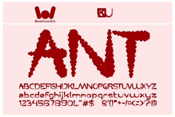 Little Ant Font PNG with transparent background - Preview 1