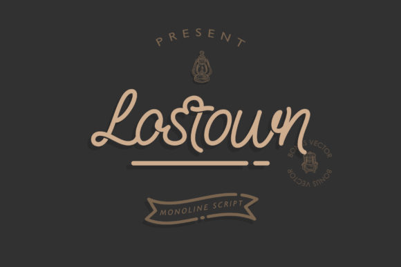 Lostown Font PNG with transparent background - Preview 1