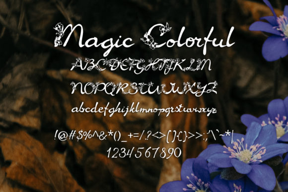 Magic Colorful Font PNG with transparent background - Preview 1