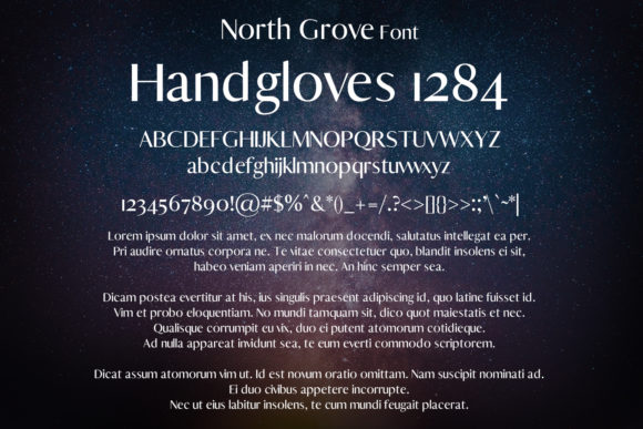 North Grove Font PNG with transparent background - Preview 1