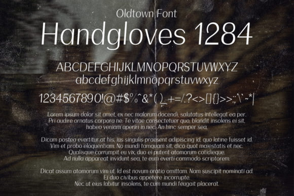 Oldtown Font PNG with transparent background - Preview 1