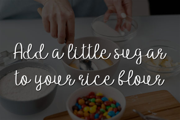 Rice Flour Font PNG with transparent background - Preview 1