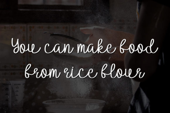 Rice Flour Font PNG with transparent background - Preview 2