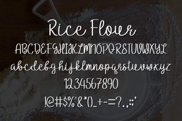Rice Flour Font PNG with transparent background - Preview 3