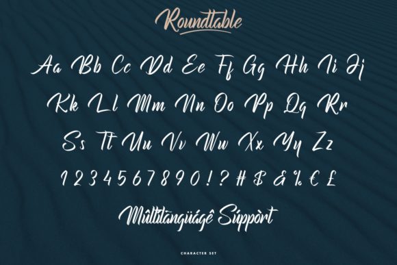 Roundtable Font PNG with transparent background - Preview 4