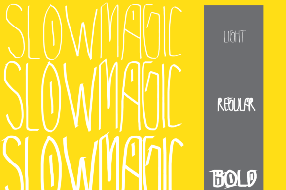 Slow Magic Font PNG with transparent background - Preview 4