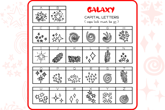 Galaxy Dingbats Font - Preview 1