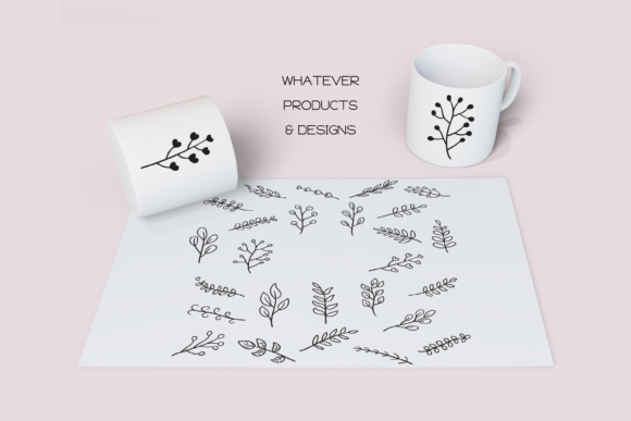 Plants Dingbats Font PNG with transparent background - Preview 5