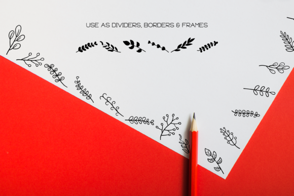 Plants Dingbats Font PNG with transparent background - Preview 6