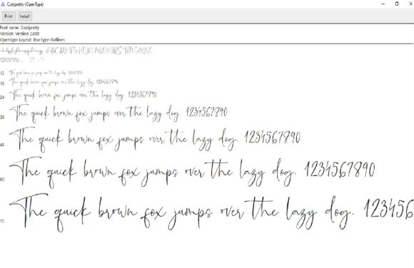 Costpretty Font - Preview 2