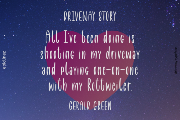 Driveway Font - Preview 4