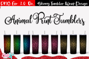 Leopard 20 Oz. Skinny Tumbler Wrap Graphic by Cute files · Creative Fabrica