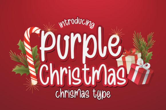Purple Christmas Display Font By Dansdesign