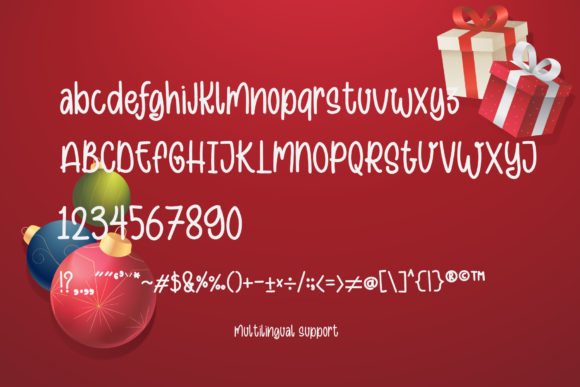 Purple Christmas Font PNG with transparent background - Preview 4