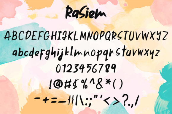 Rasiem Font PNG with transparent background - Preview 1