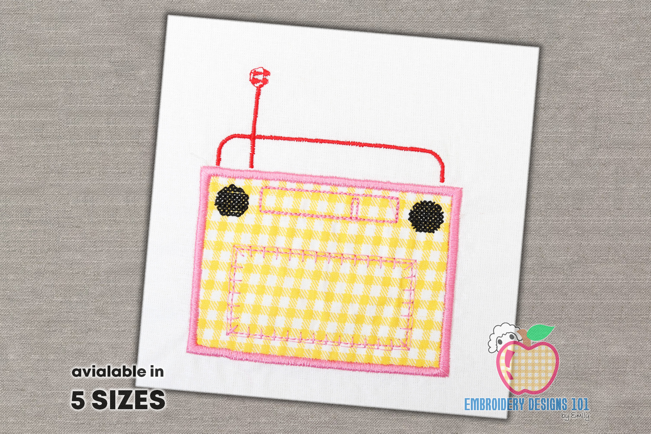 Retro Old Radio with Antenna Applique