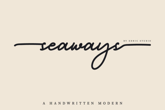 Seaways Font PNG with transparent background - Preview 1